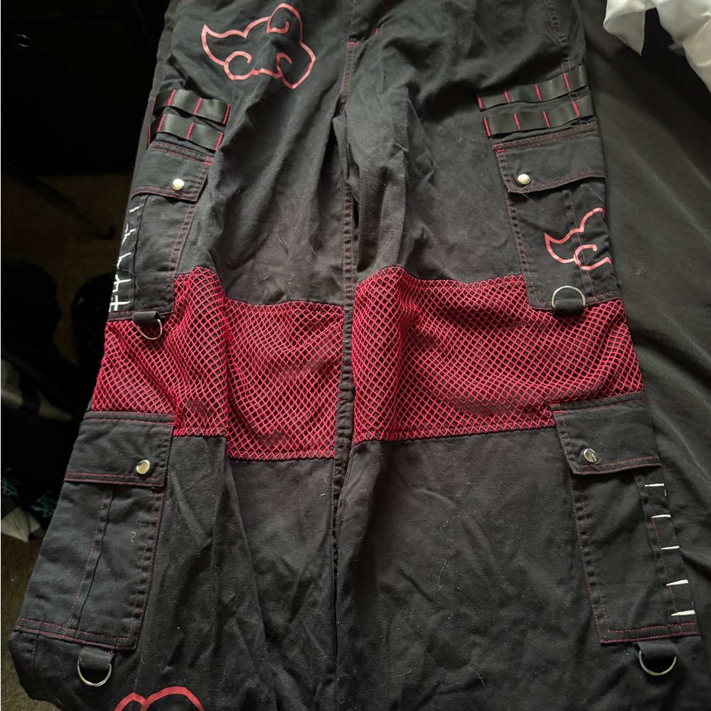 Hot Topic High Rise Black and Red Jeans